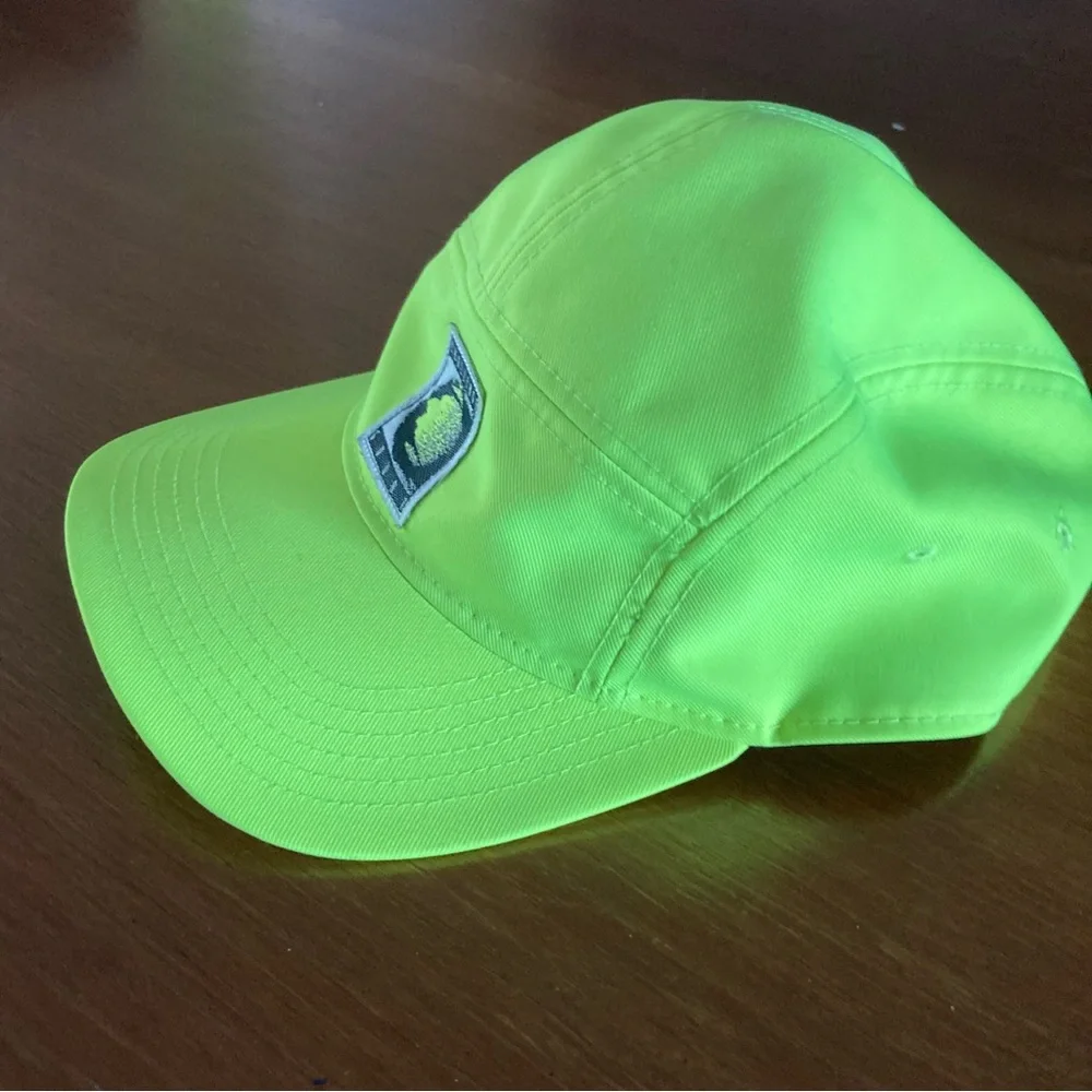 Rare Nike Challenge Court Fluorescent Green Cap with Logo Patch, unworn - Picture 5 of 7